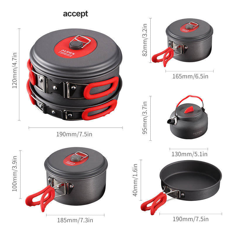 All in 1 Pack Outdoor Cookware Set